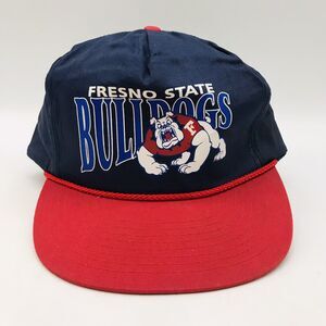 Vtg. Fresno State Bulldogs NCAA Ball Cap Mohr's Snapback Braid 90s Trucker Hat